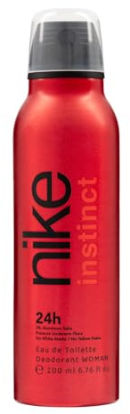 NIKE - Instinct Woman 200 ml, Desodorante Mujer, Formato Spray, Perfume Formato Líquido, Eau de Toilette Natural y Femenina, Aroma Amaderado Oriental, Fragancia Fresca y de Larga Duración
