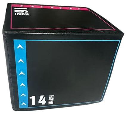 perfk Attrezzo per Esercizi di Salto, Cubo Palestra 30x35x40 Cm, Box Pliometrico 3 in 1 per L'agilità E L'allenamento della Ad Alta Densità, per Salto, Equilibrio E Coordinazione, Style H