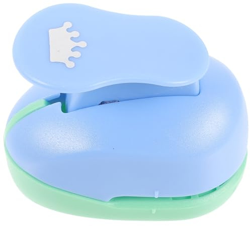 Anneome Perforatrice Manuelle à Motif Couronne en Alliage de Zinc et Plastique, Outil de Poinçonnage Soi-même pour Papier, Scrapbooking et Loisirs Créatifs, 1 Pièce, Couleur Aléatoire