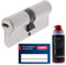 ToniTec Set aus ABUS Schließzylinder Türzylinder als Doppelzylinder EC660 GS gleichschließend inkl. 3 Schlüssel je Bestellung mit Sicherungskarte Größe 40 50mm + ToniTec Pflegespray