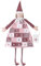 Rayher 46455258 Adventskalender zum Befüllen, Stoff, rosé, 118 x 53 cm, Adventskalender Kinder, Adventskalender Mädchen, genäht aus unterschiedlichen Stoffarten in Weiß und Rosatönen