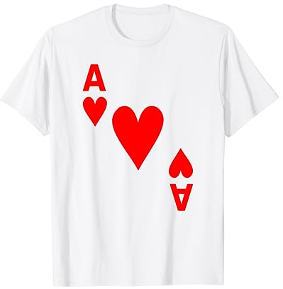 Carta da gioco carta cuore carta Mardi Gras costume di Maglietta