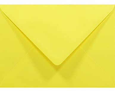 Netuno 50 Umschläge Gelb DIN B6 125 x 175 mm 80g Rainbow gelbe Briefumschläge farbig bunte Briefhüllen Einladungsumschläge Hochzeit Papier- Briefumschläge ohne Fenster
