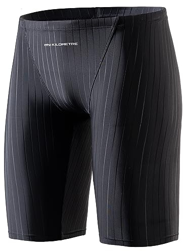 MY KILOMETRE Herr Baddräkt Jammer - Hållbara Simbyxor Jammers Klorresistenta, Snabbttorkande Mellanlängd Shorts Badbyxor för Träning och Tävling