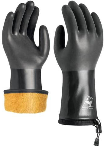 toolant Wasserdichte Winterhandschuhe, Balaena Gefrierschrank Handschuhe für leichte Aufgabe & Outdoor Abenteuer, Wandern, Camping, Waschen (Schwarz, Klein)