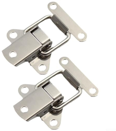 Lot de 2 loquets à bascule en acier inoxydable avec mécanisme à ressort puissant, solution efficace pour la sécurité de votre valise