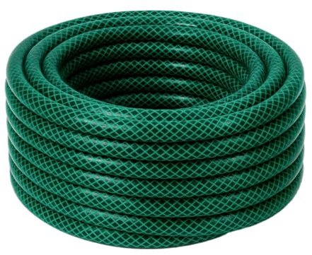 Acomoda Textil – Manguera de Jardín 20 m con Triple Capa de PVC. Antitorsión, Flexible y Resistente a Rayos UV. Tubo Reforzado para Riego de Plantas, Césped y Limpieza Exterior.