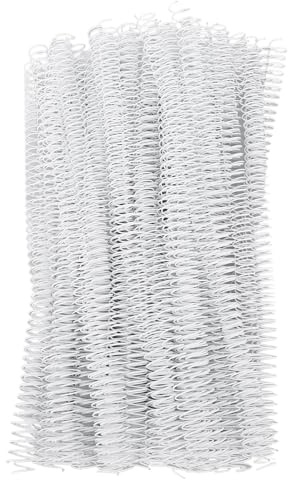 Reliure en spirale à boucle unique, 12,7 mm, 48 dents, pas de 4:1, rotation à 360 degrés pour un retournement facile des pages, capacité de 90 feuilles pour documents format lettre, blanc