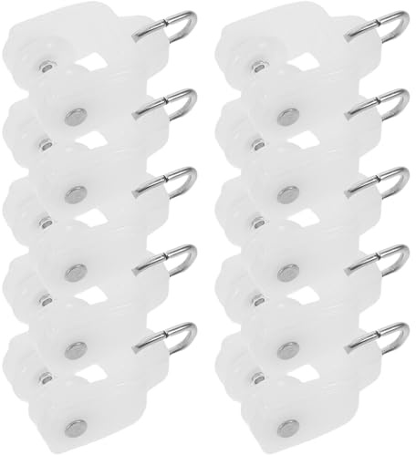 NUOBESTY 100pièces roulettes de Rechange pour Tringles à Rideaux Glissières Silencieuses pour Rideaux de Chambre Baie Vitrée et Séparation de Lot