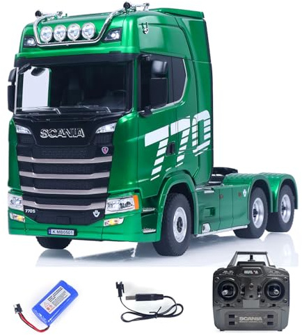 TOUCAN RC HOBBY 1/18 Remote Control Tractor Truck SC 770S 1501 6X4 RC Semi-Truck RC Lorry Car Lights Sound System RTR Model for Adults 14+