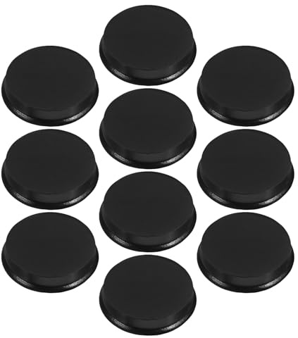 Ciieeo Set di 10 Basi Rotonde in Legno Nero per Esposizione di Action Figure e Figurine, Supporto Stabile Superficie Facile da Pulire, per Collezioni e Decorazioni