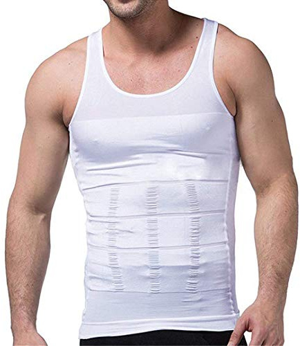 Tofox Camisa de compresión Slim para Hombres, Faja Chaleco Hombre Adelgazante Reductora Compresion Elástica de Ropa Interior… B08H5MN5TJ