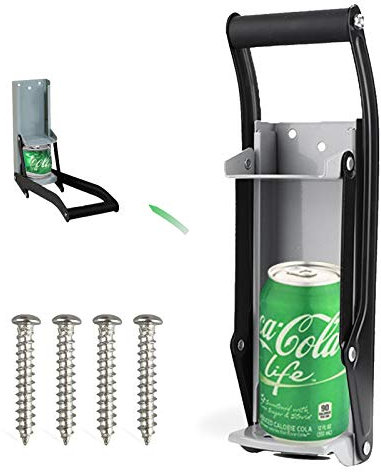 Frantoio per lattine, strumenti di riciclaggio per il riciclaggio di lattine di soda e birra, 2 in 1
