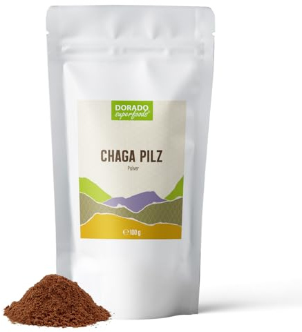 Chaga Pilz Pulver 100 g | feingemahlen aus Wildsammlung | Dorado Superfoods® - frei von Zusätzen