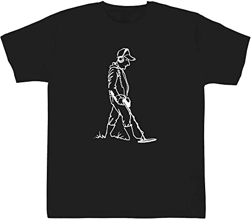 Azeeda 9-11 Years 'Metal Detector Man' Children's/Kid's T-Shirt (Black) (TS00224976)