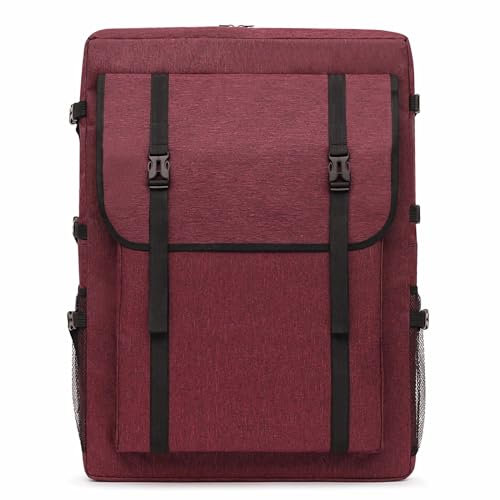 SJTJSPX Zeichentasche A2 Zeichenbrett Transporttasche Zeichenplatte Portfolio Rucksack Wasserdicht Kunstmappe Outdoor Skizzentasche Anfänger Künstler Malen Tragetasche Multifunktional Art Bag