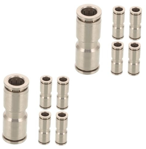 Gatuida 10 Stk Trachealer Schnellanschluss Crimpen Luftschlaucharmaturen Gerade Kupplung Schnellkupplungen Für Hochdruckreiniger Quetschfittings Aus Metall Rohrverbinder Kupfer