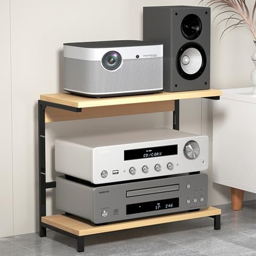 SFJATTA Tocadiscos de Vinilo Stand, Mueble Equipo HiFi, Gabinete De Almacenamiento De Medios Estéreo For TV, Estante De Almacenamiento De Componentes Estéreo