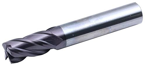 1 st Skärning HRC55 4 räfflor 0,5 mm 1 mm Fräsning Bearbetning Tungsten Stål Spiralverktyg Fräsar Rund Kulnos Ändfräs(6R0.5x6Dx50L)