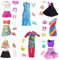 35 Pcs Doll Clothes and Accessories Compatible with Barbie Doll, Sweet and Exquisite Style Suit for 11.5 inch Doll with 4 Tops 4 Skirts 3 Dress 1 Diving Suit 8 Shoes 3 Bags 12 Doll Accessories