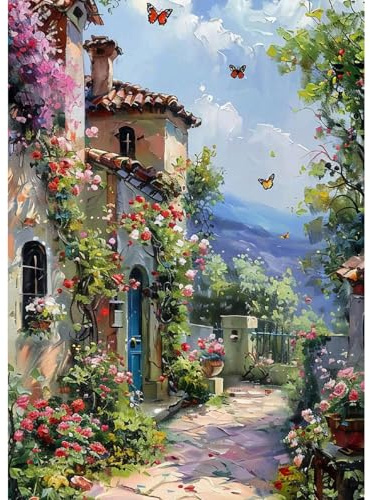 Lxmsja 5D Diamond Painting Adulti, Paesaggio Diamond Painting Kit Completo, Paesaggio Diamantini Crystal Art, Strass Ricamo a Punto Croce, Hobby Creativi Adulti Decorazioni da Parete e Casa 30x40cm