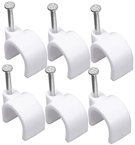 POPETPOP 100piezas Abrazadera De Pvc Abrazadera Tuberia Clip De Línea Clavos Soporte Fijo De Pared Para Tubos