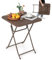 COSTWAY Gartentisch in Rattan-Optik, Klapptisch, Kleiner Esstisch 60x60x72cm, klappbarer Balkontisch mit HDPE-Tischplatte, quadratischer Campingtisch für Balkon, Garten, Terrasse