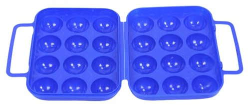 Dmuzsoih 12 Girds Portable Egg Storage Box, Camping Egg Box, Eggs Carrier With Handle, Eg-gs Tray Carriage Dispenser, Leakproof Shockproof Eggs Holder For Picnic Travel Kitchen Outdoor