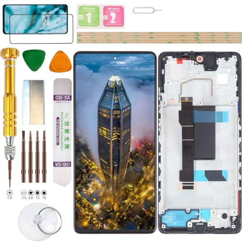Gadget Troops Conjunto de pantalla LCD para Xiaomi Redmi Note 12 PRO (versión 5G) 22101316G / POCO X5 PRO 5G 22101320G Kit de repuesto de pantalla