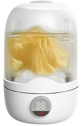 Mini Lavatrice Portatile - Lavatrice Automatica Da Viaggio Con Batteria Da 2000 MAh, Coppa Di Abbigliamento Compatto | Dispositivo Di Pulizia Leggera Per Biancheria Intima, Reggiseni, Asciuga