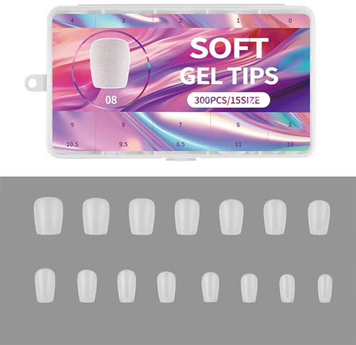 300 unghie finte in acrilico pre sagomate con design corto opaco per unghie corte decorazioni artistiche per una facile manicure, gel morbido per unghie a copertura completa
