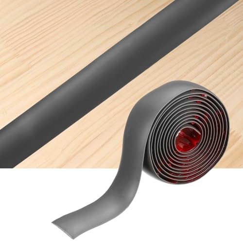 QUARKZMAN Tiras De Transición Para Suelo 2m X 4cm (LxAn) Autoadhesivas Para Suelo De Vinilo Borde De PVC Tira Divisoria Plana Para Cubrir Juntas De Suelo Gris Oscuro