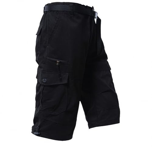 PADOLA Pantalones Cortos para Hombre Pantalón de Verano Cargo Casual con Múltiples Bolsillos Pantalones Estilo Militar
