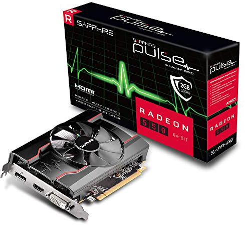 Sapphire Pulse Radeon 550 2G GDDR5 HDMI/DVI-D/DP OC (64-BIT, UEFI)