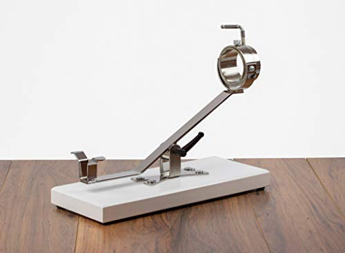 FERRETERIA LEPANTO Jamonero Basculante Giratorio, Future, Soprte Jamonero con Base de Madera Color Blanca para Jamones y Paletillas.