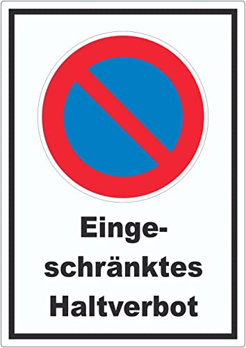 Eingeschränktes Haltverbot Aufkleber A9 (37x52mm)