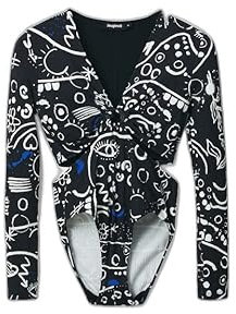 Desigual Body Blusas, Negro, XL para Mujer