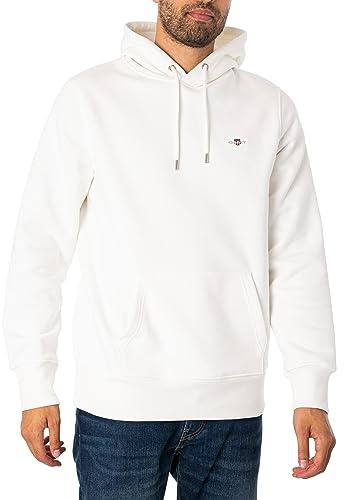 Gant Herren Reg Shield Hoodie Kapuzenpullover, Eggshell, XXL EU