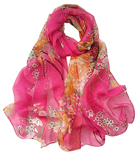 FAIRYGATE Echarpe Femme Hiver Châle de Mariage Élégant pour Femmes Étole de Mariage Foulard Écharpe D'été Foulard Soie Pashmina, DA4710