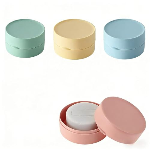 MYLERCT 4 Pieces Soap Dish with Lid, with Locking Lid
