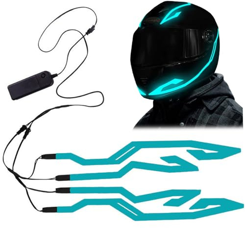 BEAHING Motorcycle Helmet Light, 3 Cool Lighting Modes Helmet Light, Lightweight Battery Powered Safety Alert Helmet LED Light Strip for Full Helmets, Half Helmets, Helmet Light