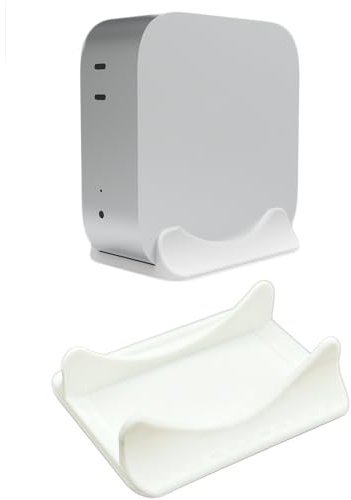 Zhixteu Soporte Vertical para Mac Mini M4, Soporte de Sobremesa para Portátil Ranura 2024 Versión para Mini M4 (Blanco)