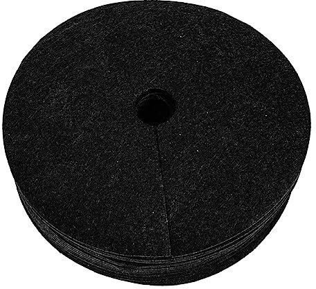Mipcase Toile de Paillage Ronde pour Jardinage, 20 Pièces, Noire, Tissu