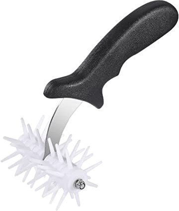 Rullo per pizza Docker Roller Pizza Pin Puncher Impasto Foro Maker con manico per pizza Cookie Torta Pasticceria Pane