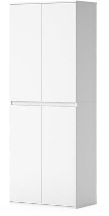 Vicco Kleiderschrank Claus, Weiß, 74 x 191.5 cm mit 4 Türen