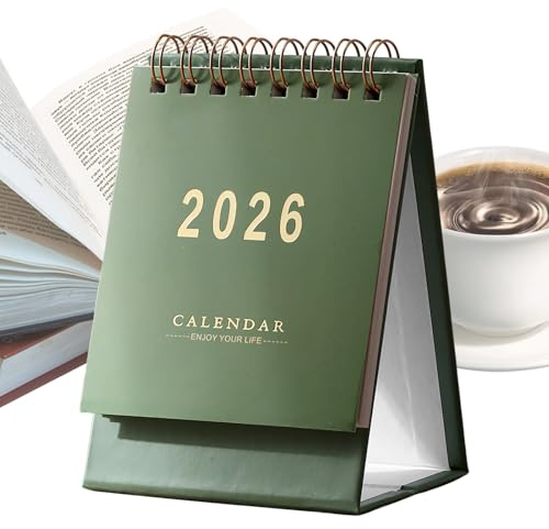 Petit Calendrier de Bureau - Calendrier Décoratif pour Maison - Organisateur Décoratif pour Étudiants Adultes Enseignants Télétravail Planning Quotidien École Maison