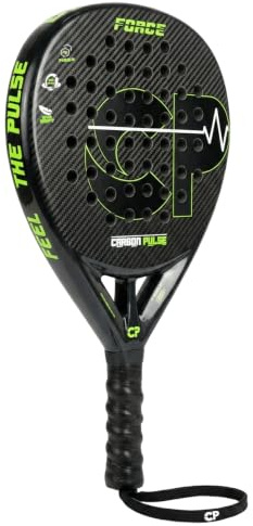 CarbonPulse Padel Racket 3K Textured 100% Carbon Fibre Medium Soft EVA Memory Foam Core 3D Spin Face 365-375g (Silver Black)
