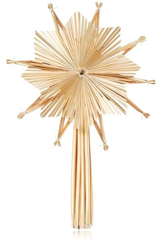 Arbre de Noël en Paille, Arbre de Noël Étoile de Paille pour Noël, Arbre de Sapin pour Votre Arbre de Noël, 24,5 cm