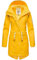Navahoo Damen Übergangsjacke Regenmantel wasserdicht lang mit Kapuze Tropical Stormoo Yellow Gr. M