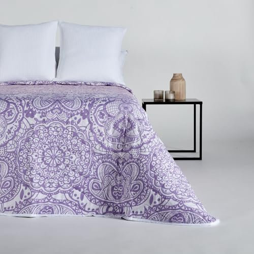 10XDIEZ Edredón Ligero SIA Lila (Lila - Cama de 90cm)